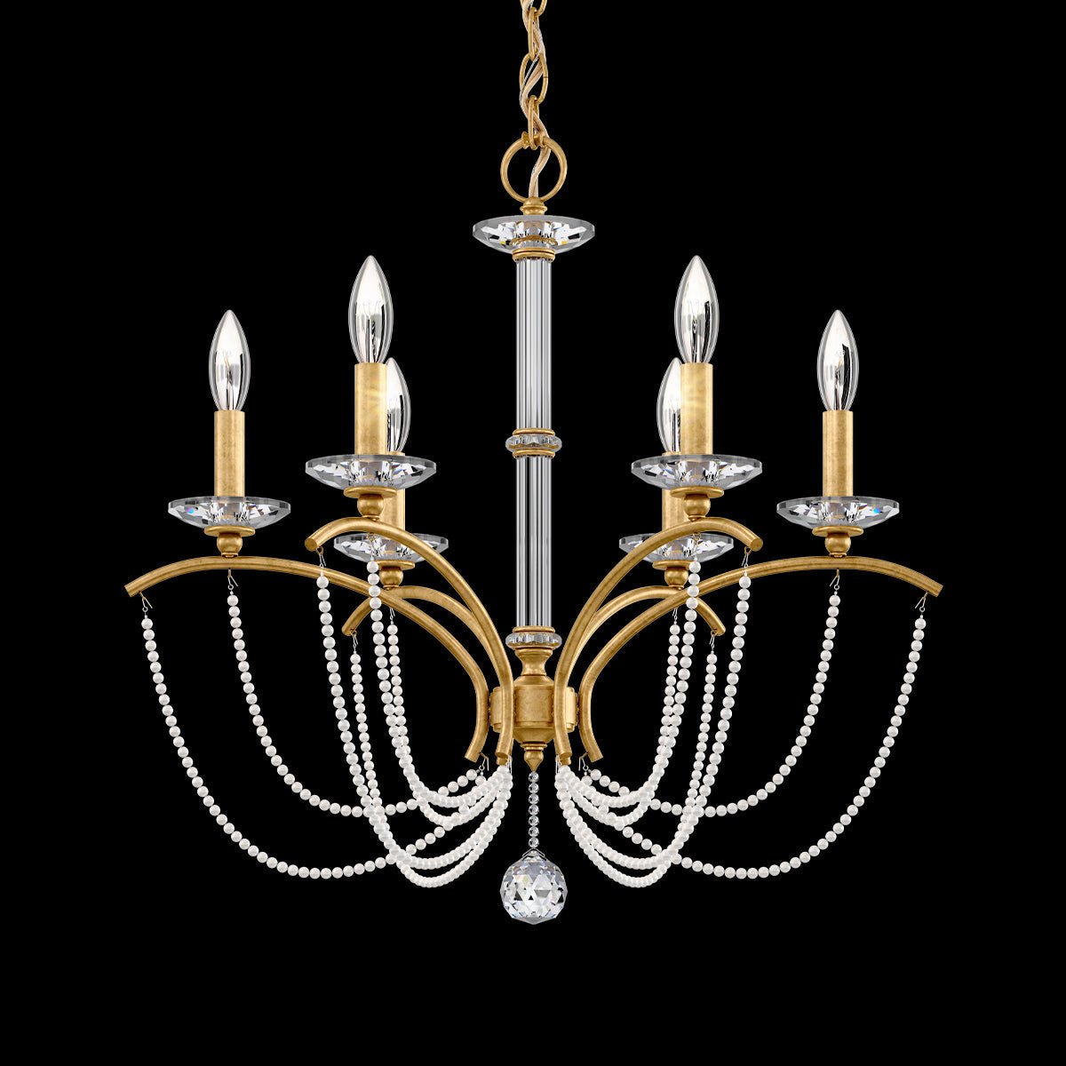 Priscilla Crystal Candlestick Chandelier 23"