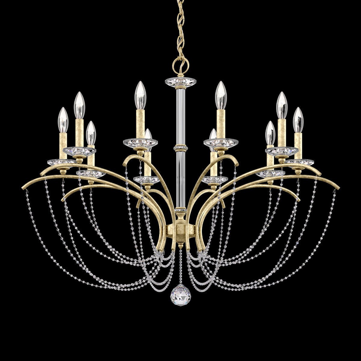 Priscilla Crystal Candlestick Chandelier 36"