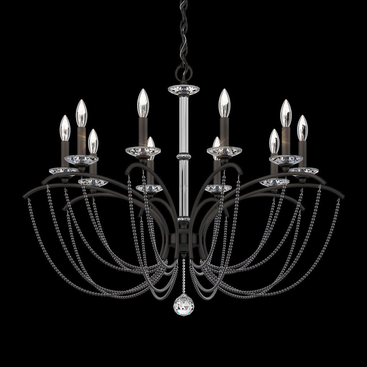 Priscilla Crystal Candlestick Chandelier 36"