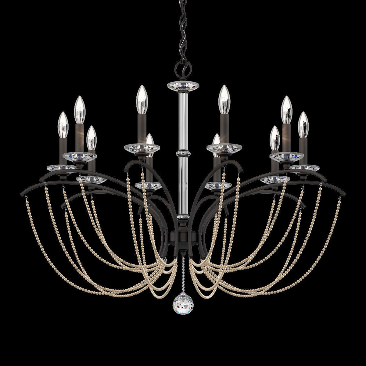 Priscilla Crystal Candlestick Chandelier 36"