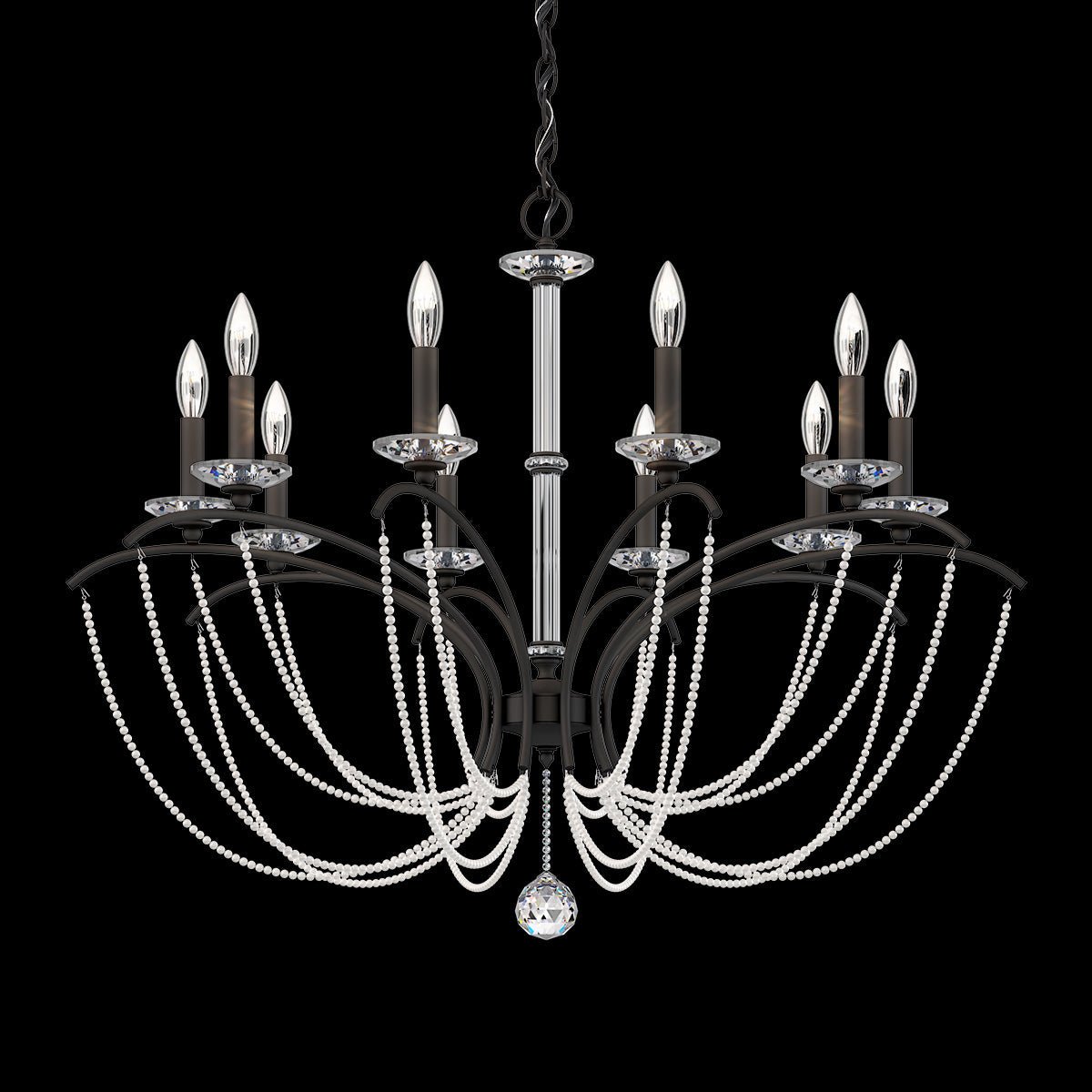 Priscilla Crystal Candlestick Chandelier 36"