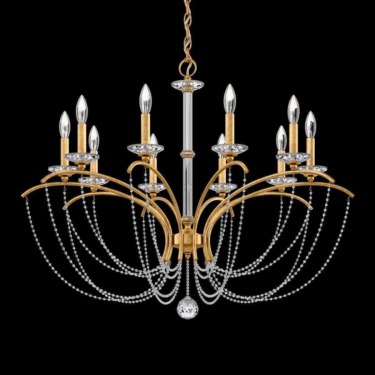 Priscilla Crystal Candlestick Chandelier 36"