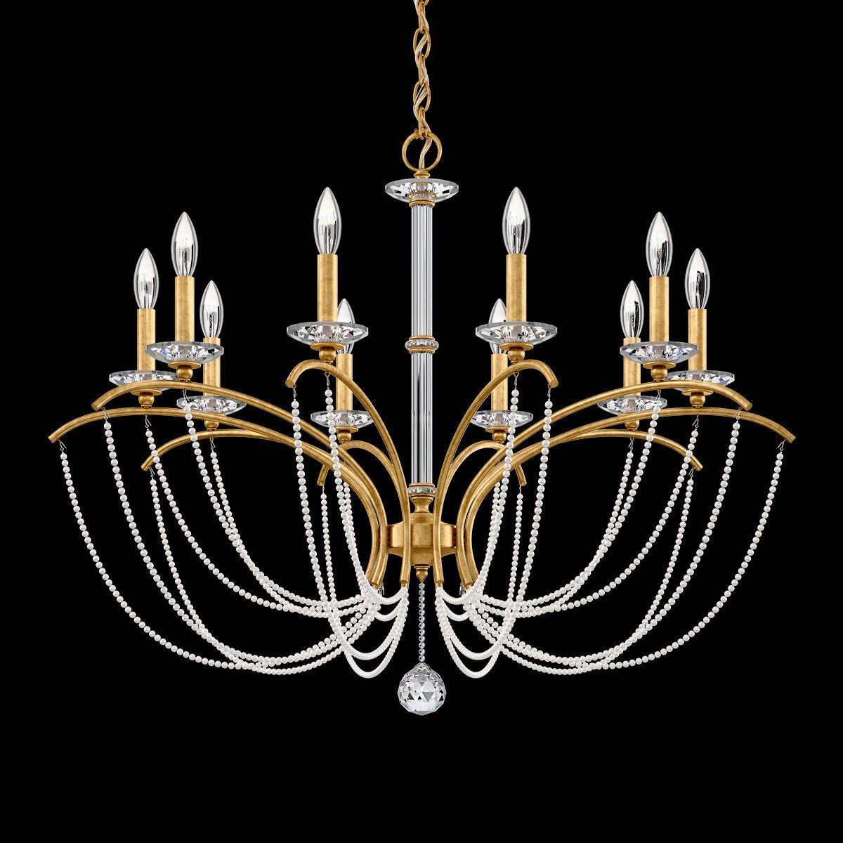 Priscilla Crystal Candlestick Chandelier 36"
