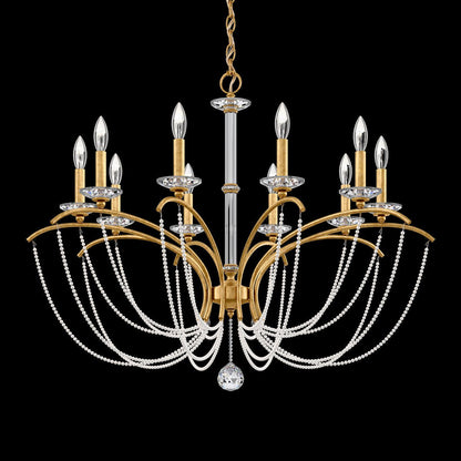 Priscilla Crystal Candlestick Chandelier 36"