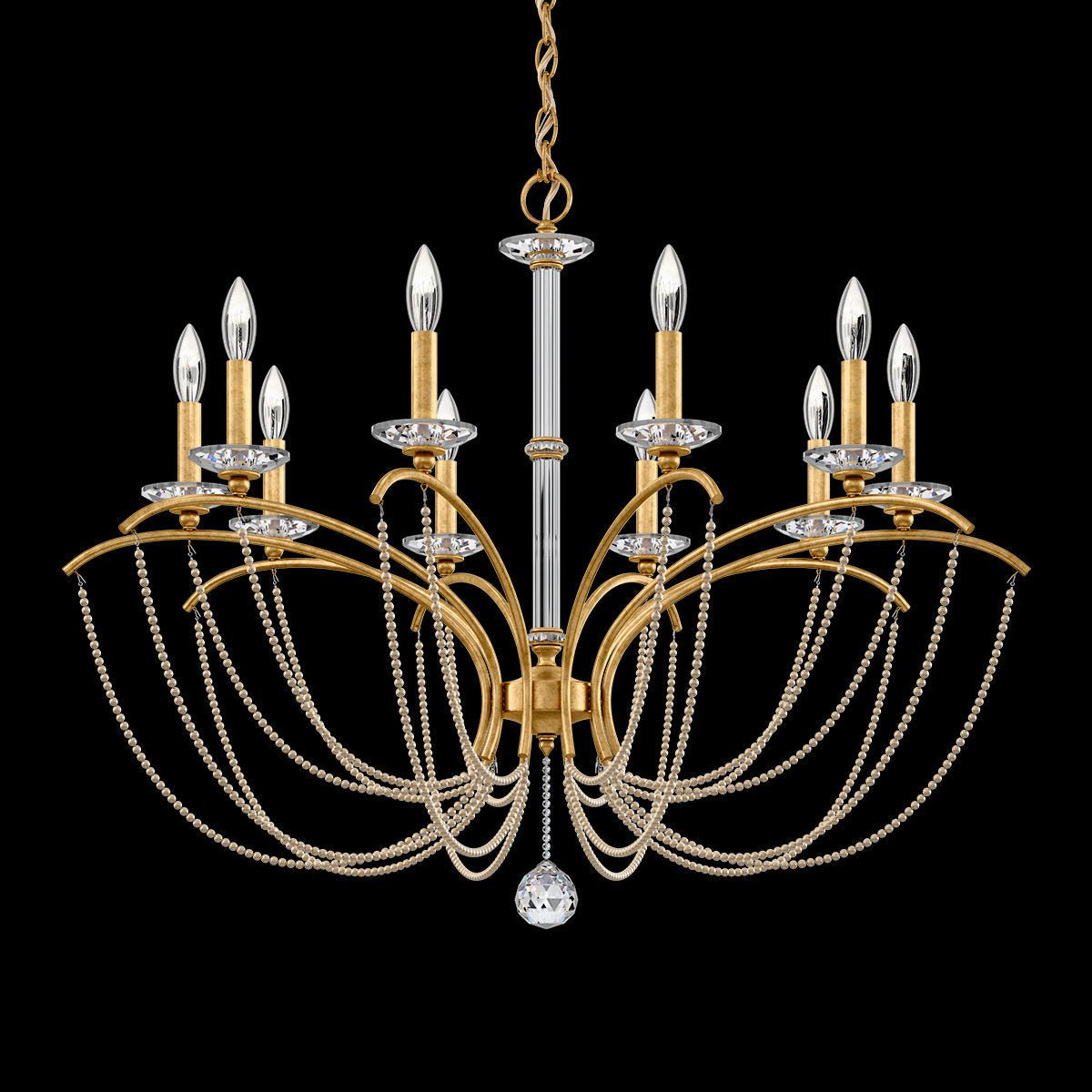 Priscilla Crystal Candlestick Chandelier 36"