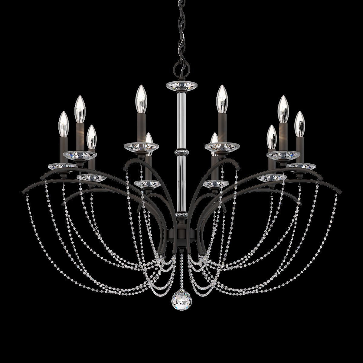 Priscilla Crystal Candlestick Chandelier 36"
