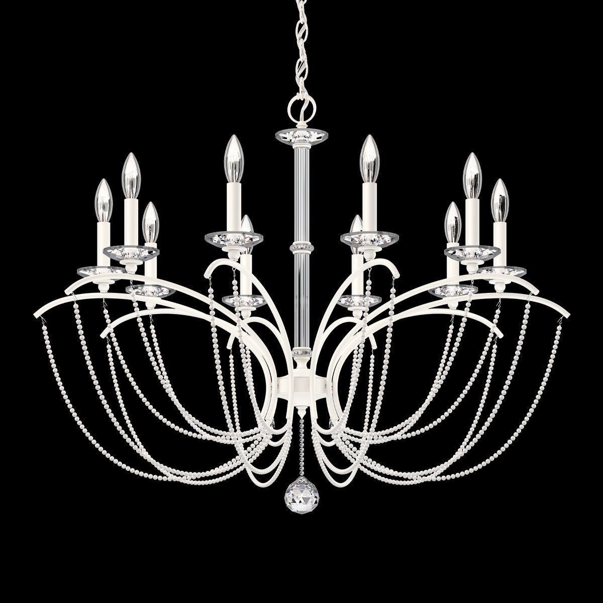 Priscilla Crystal Candlestick Chandelier 36"