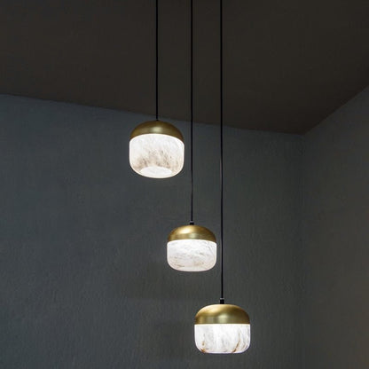 Queena Modern Alabaster Pendant, Kitchen Island Pendant Light