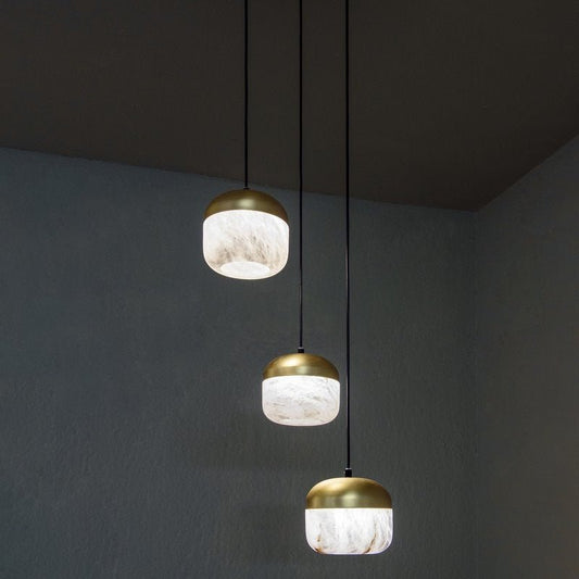 Queena Modern Alabaster Pendant, Kitchen Island Pendant Light