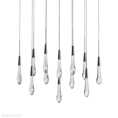 Rain Linear Solitaire Crystal Chandelier-Nobipets