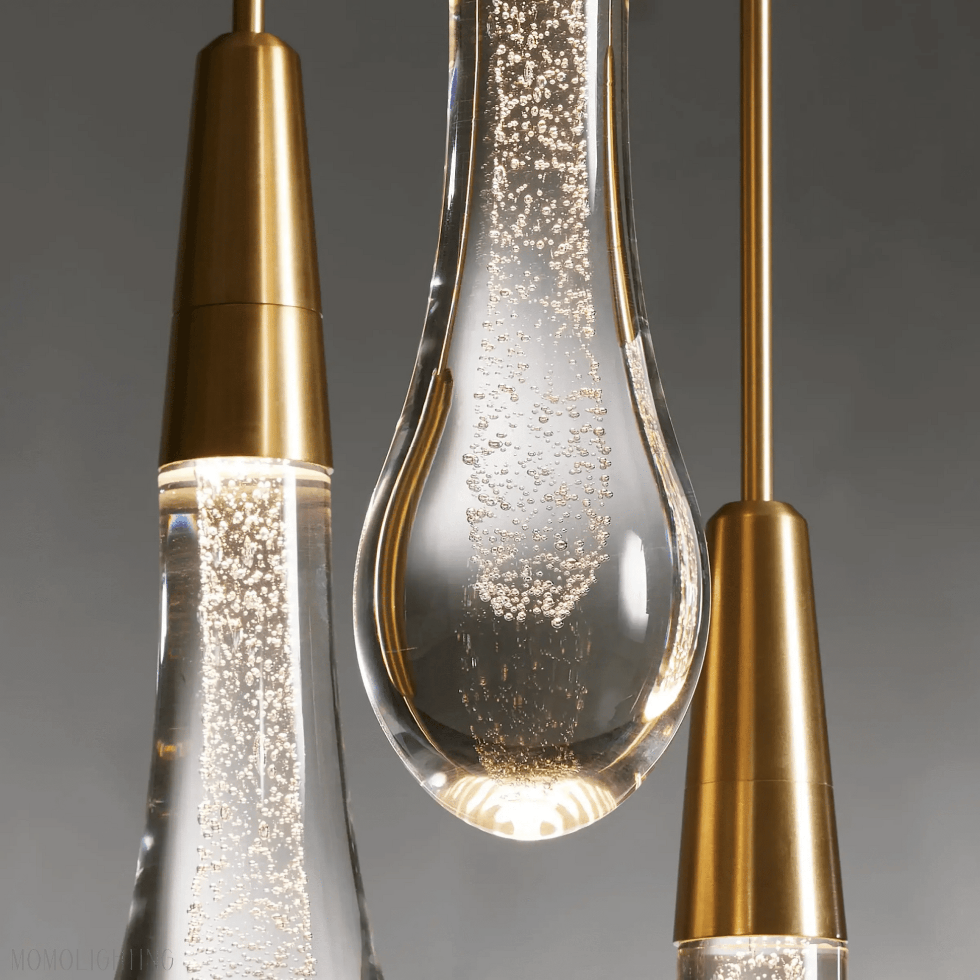 Rain Linear Solitaire Crystal Chandelier-Nobipets