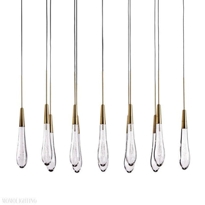Rain Linear Solitaire Crystal Chandelier-Nobipets