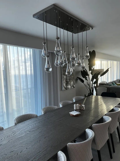 Raindrop Glass Linear Chandelier 54"-Nobipets