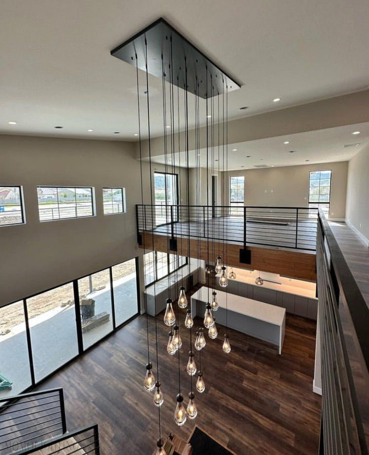 Raindrop Glass Linear Chandelier 54"-Nobipets