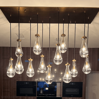 Raindrop Glass Linear Chandelier 72"-Nobipets
