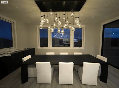 Raindrop Glass Linear Chandelier 72"-Nobipets