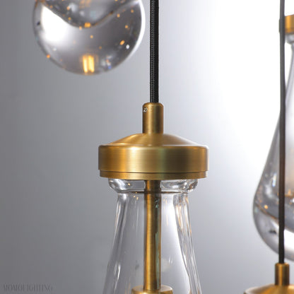 Raindrop Glass Linear Chandelier 72"-Nobipets