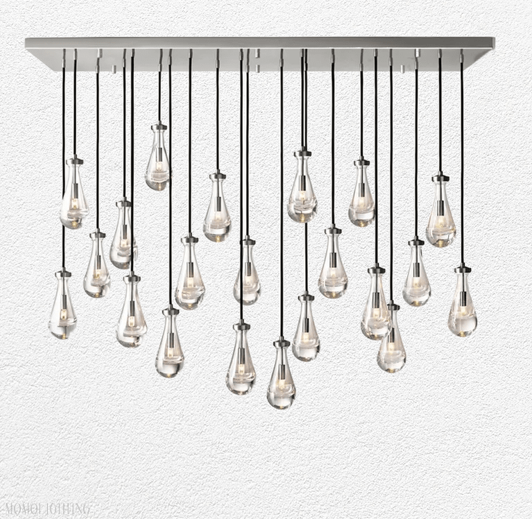 Raindrop Glass Linear Chandelier 72"-Nobipets