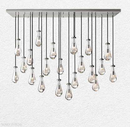 Raindrop Glass Linear Chandelier 72"-Nobipets