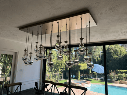 Raindrop Glass Linear Chandelier 72"-Nobipets