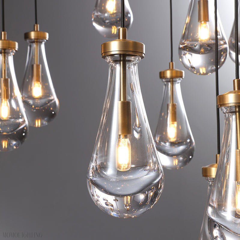 Raindrop Glass Linear Chandelier 72"-Nobipets