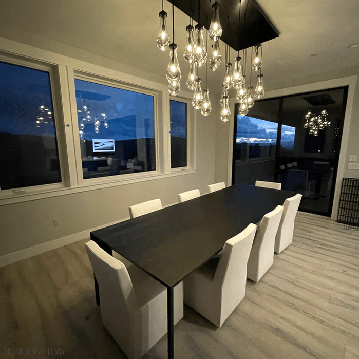 Raindrop Glass Linear Chandelier 72"-Nobipets