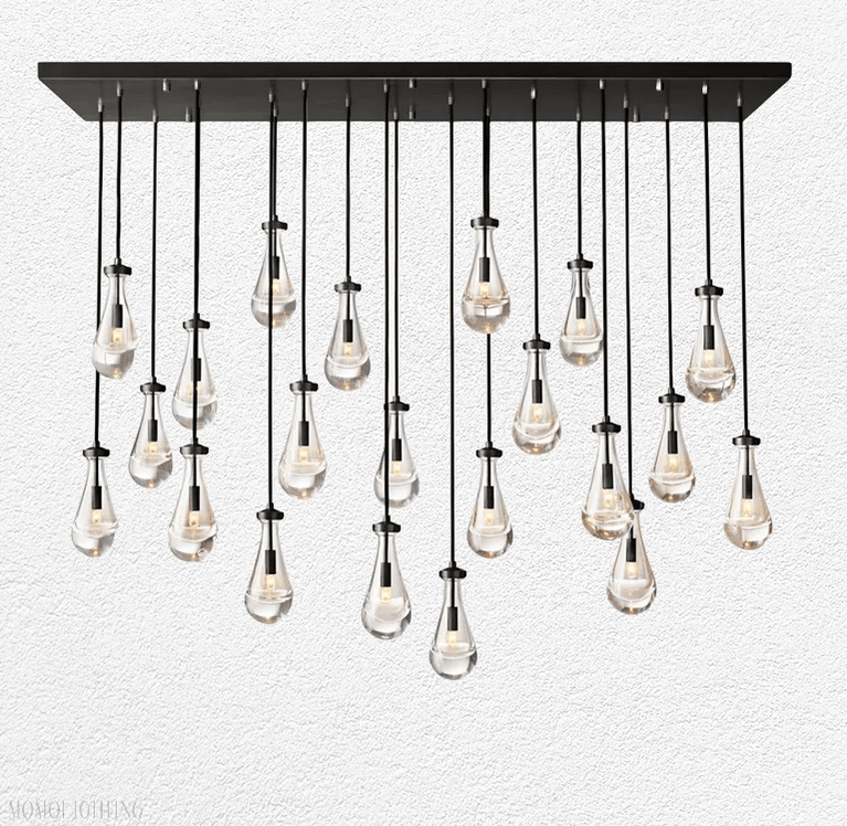 Raindrop Glass Linear Chandelier 72"-Nobipets