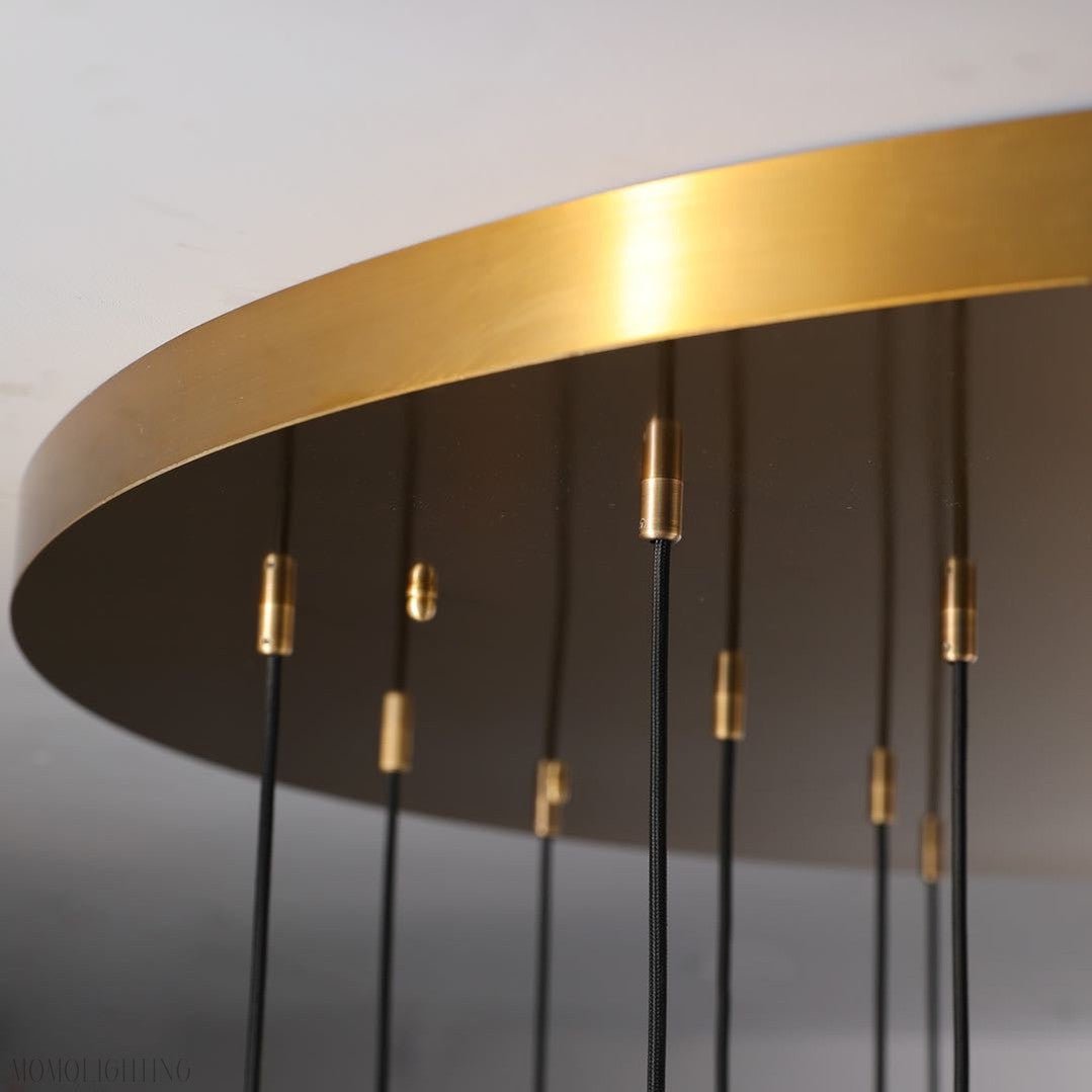 Raindrop Glass Round Chandelier 36"-Nobipets