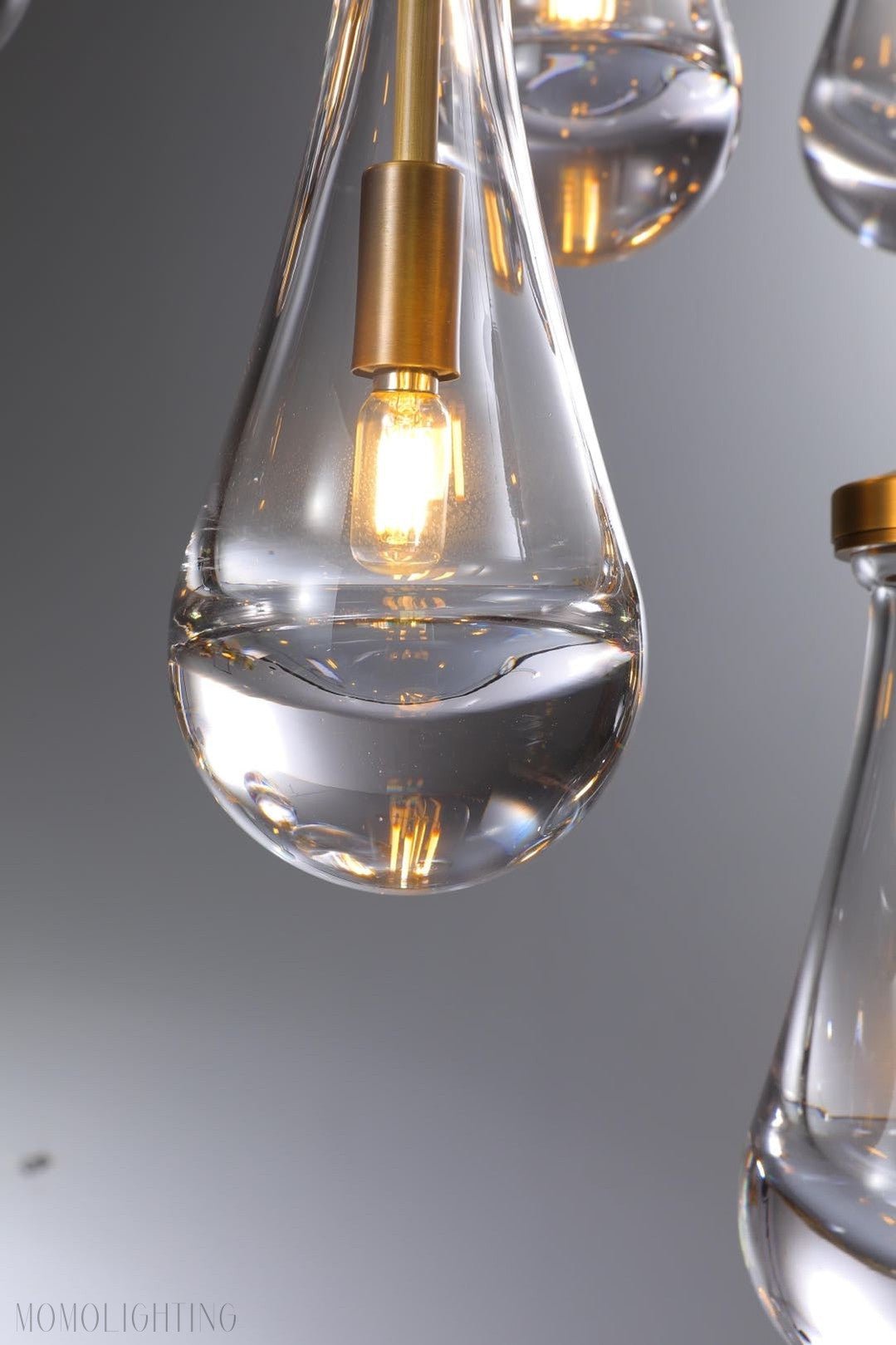 Raindrop Glass Round Chandelier 36"-Nobipets