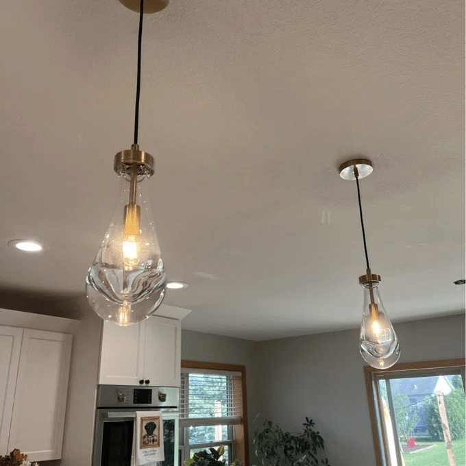 Raindrop Modern Pendant Glass Pendant Light For Kitchen Island Bedroom