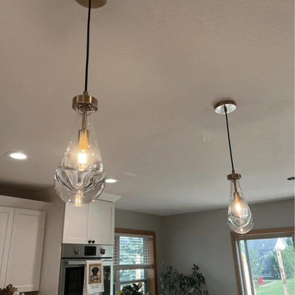 Raindrop Modern Pendant Glass Pendant Light For Kitchen Island Bedroom
