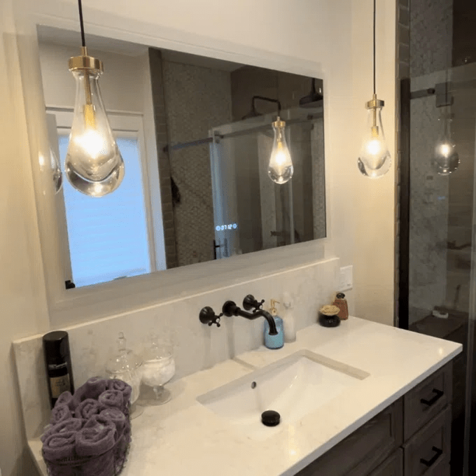 Raindrop Modern Pendant Glass Pendant Light For Kitchen Island Bedroom