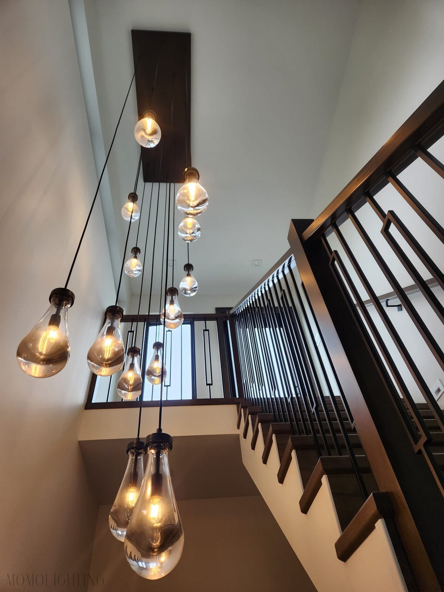 Raindrop Modern Rectangle Chandelier For Dining Room Kitchen Island-Nobipets