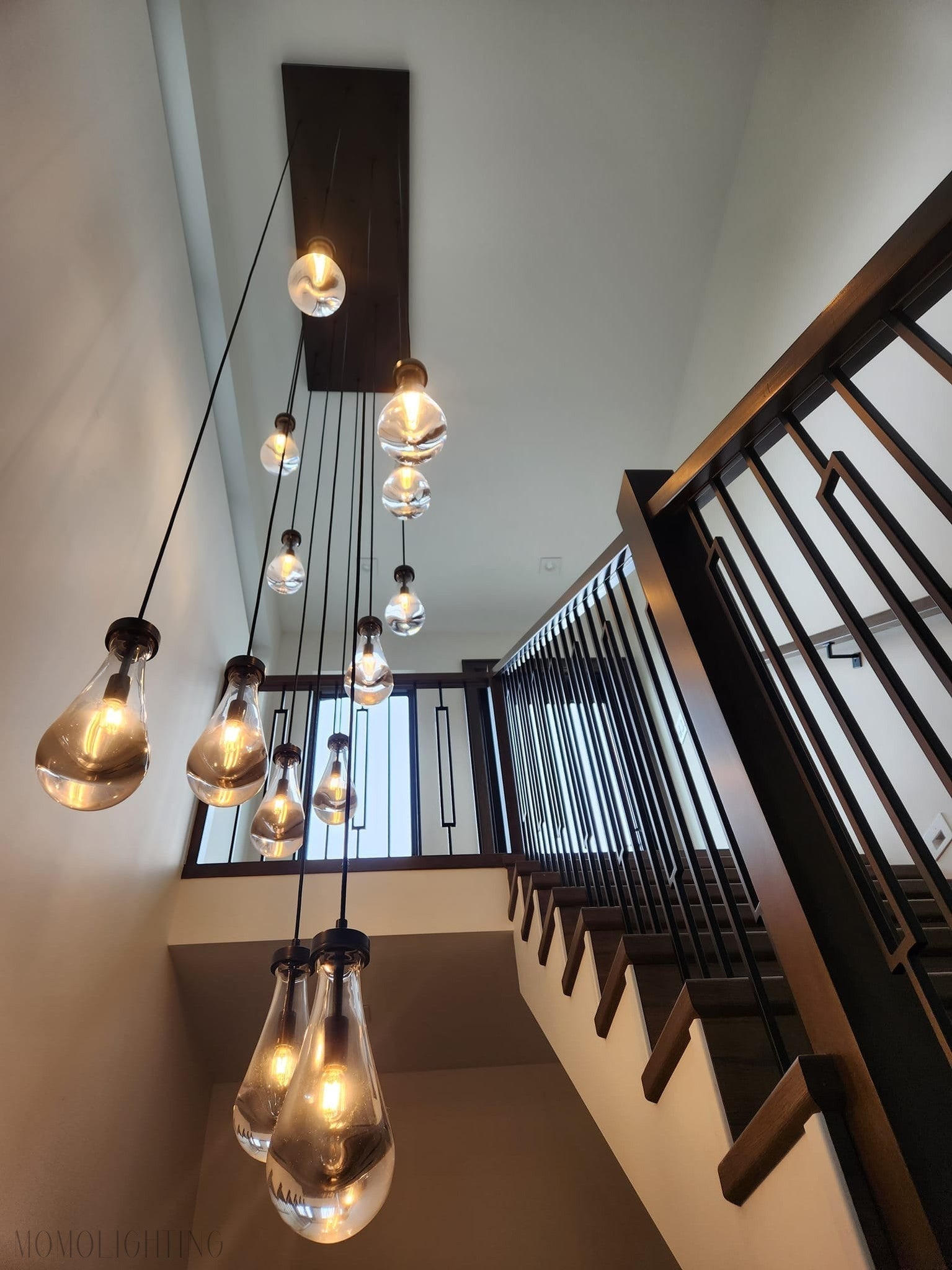 Raindrop Modern Rectangle Chandelier For Dining Room Kitchen Island-Nobipets