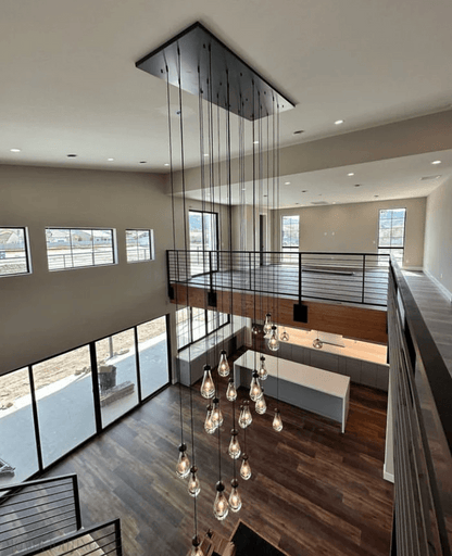 Raindrop Modern Rectangle Chandelier For Dining Room Kitchen Island-Nobipets