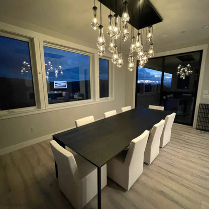 Raindrop Modern Rectangle Chandelier For Dining Room Kitchen Island-Nobipets