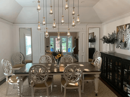 Raindrop Modern Rectangle Chandelier For Dining Room Kitchen Island-Nobipets