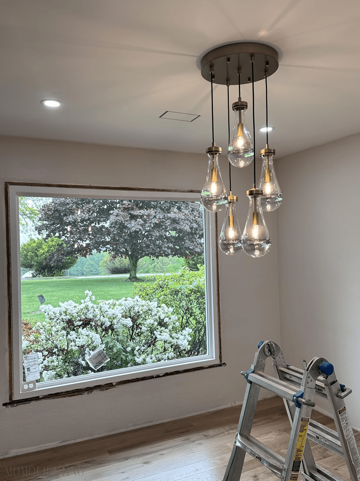 Raindrop Modern Round Chandelier For Living Room Dining Room-Nobipets