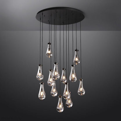 Raindrop Modern Round Chandelier For Living Room Dining Room-Nobipets