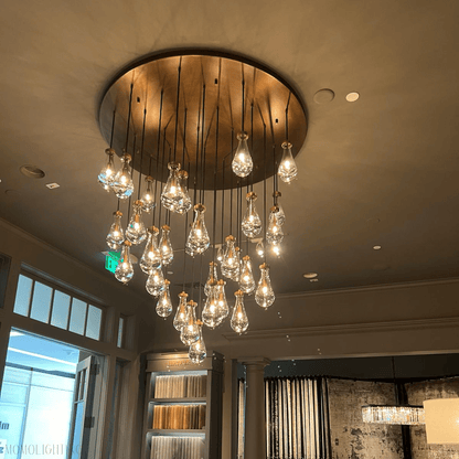 Raindrop Modern Round Chandelier For Living Room Dining Room-Nobipets