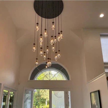 Raindrop Modern Round Chandelier For Living Room Dining Room-Nobipets