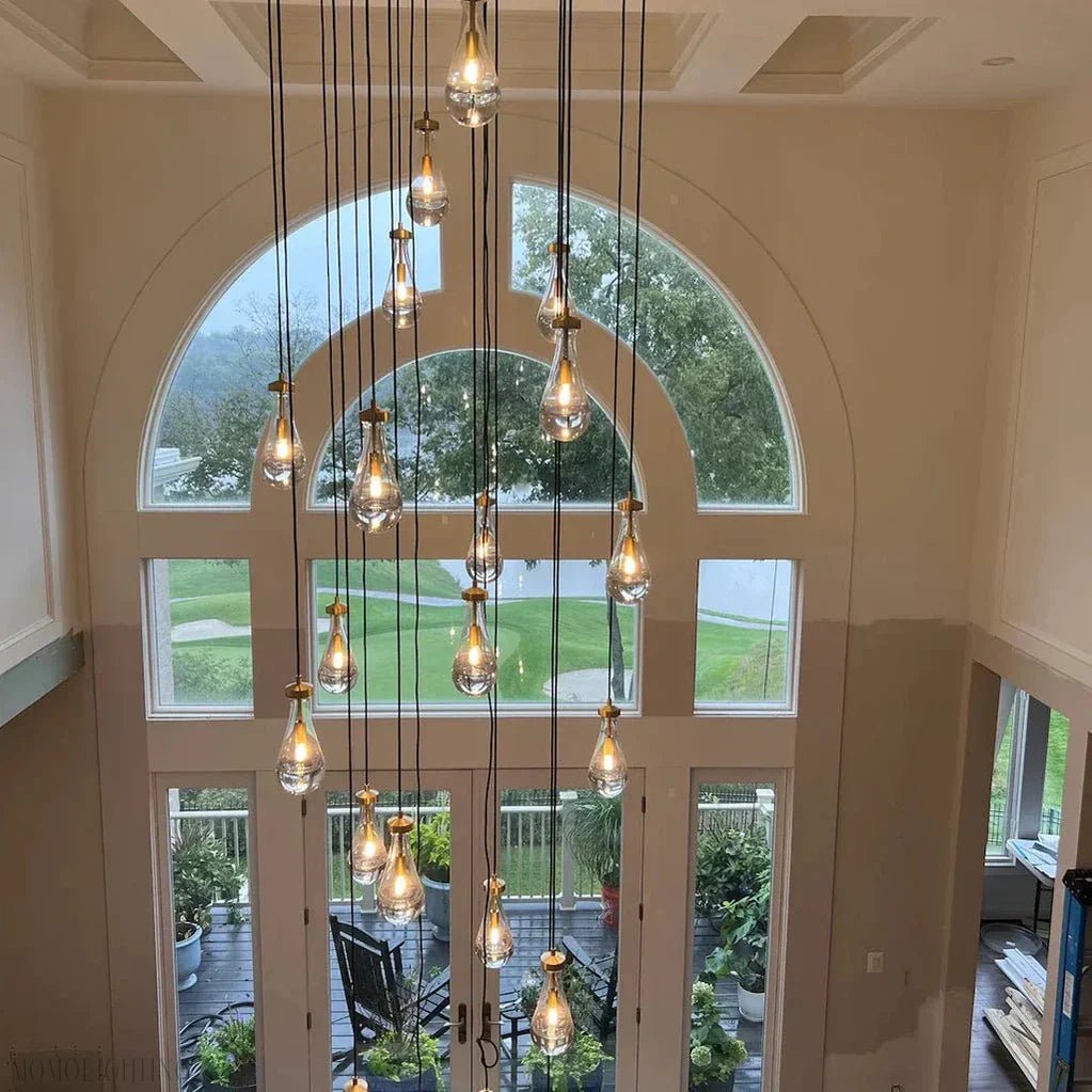 Raindrop Modern Round Chandelier For Living Room Dining Room-Nobipets