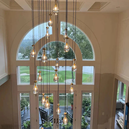 Raindrop Modern Round Chandelier For Living Room Dining Room-Nobipets