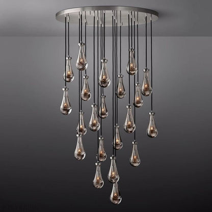 Raindrop Modern Round Chandelier For Living Room Dining Room-Nobipets