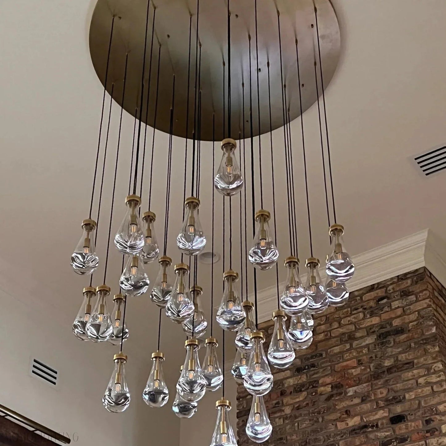 Raindrop Modern Round Chandelier For Living Room Dining Room-Nobipets