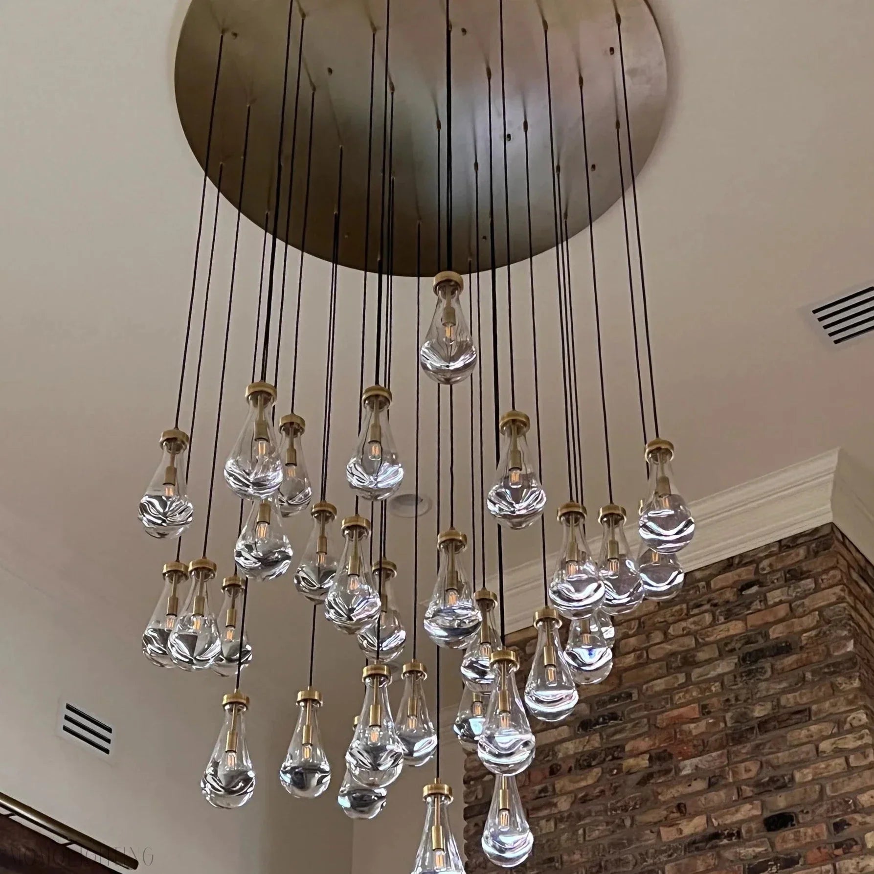 Raindrop Modern Round Chandelier For Living Room Dining Room-Nobipets