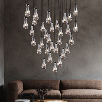Raindrop Modern Round Chandelier For Living Room Dining Room-Nobipets