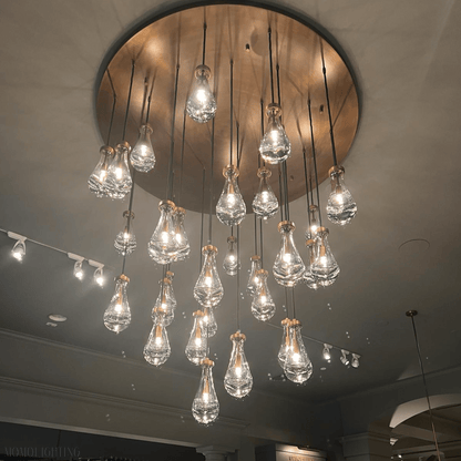 Raindrop Modern Round Chandelier For Living Room Dining Room-Nobipets