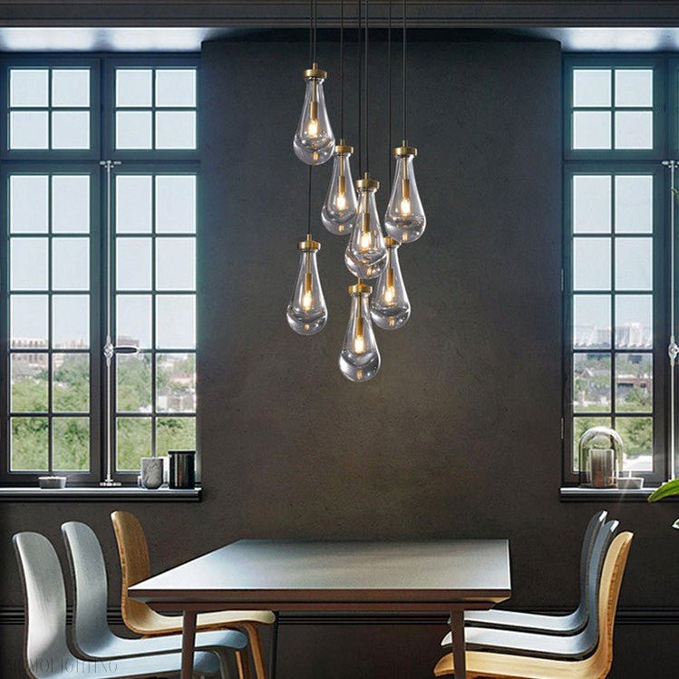 Raindrop Modern Round Chandelier For Living Room Dining Room-Nobipets