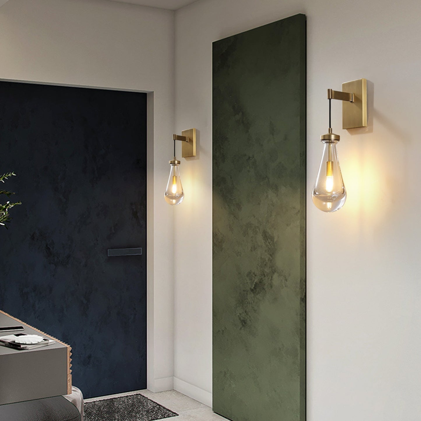 Raindrop Sconce Glass Wall Light